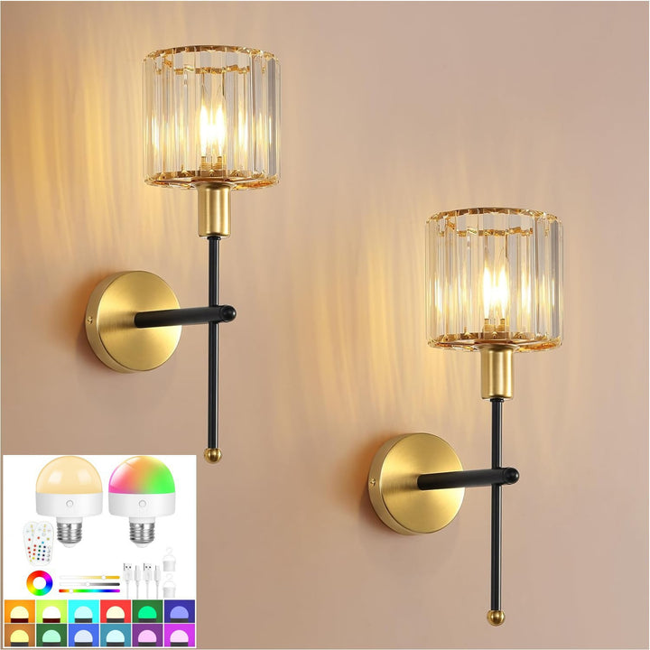 Kristallakzent LED Wandleuchte