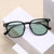 Damen klare rechteckige Brille mit filigranem Metallrahmen Karnz