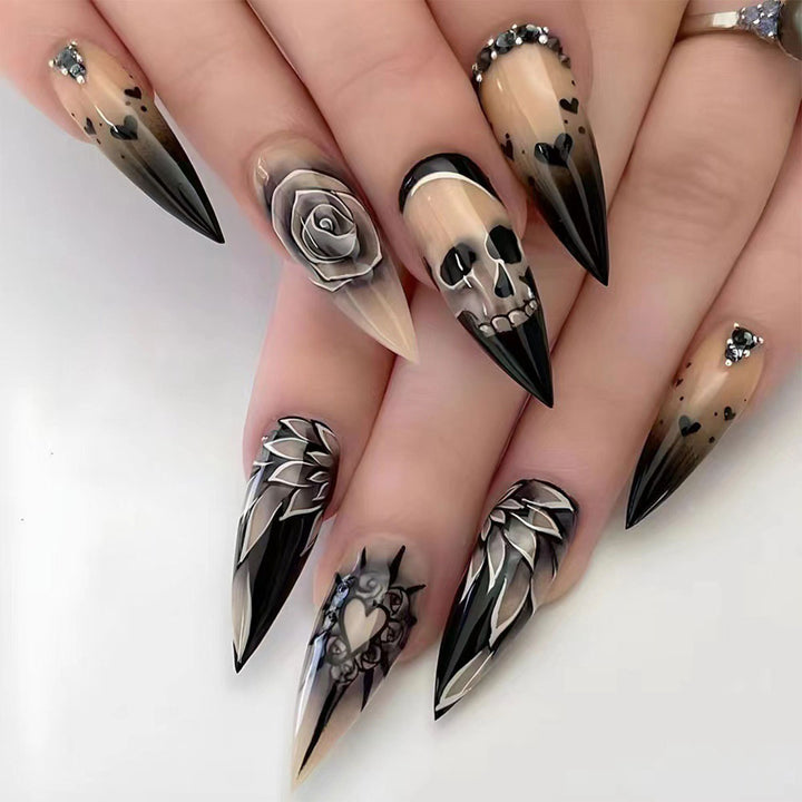 Gothic-Themen 3D Nagelkunstverlängerungen Karnz