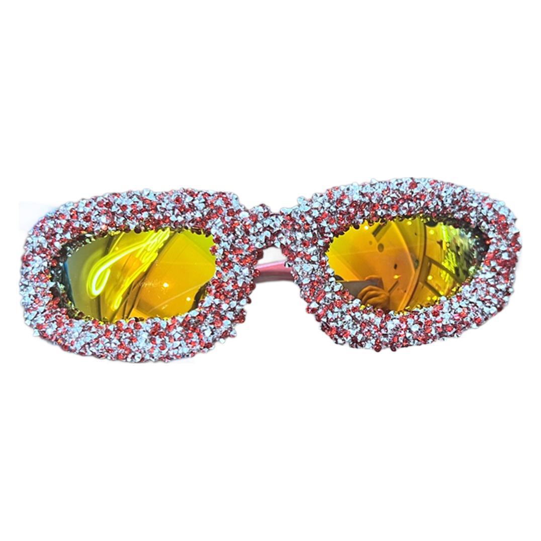 Damen Glamouröse Schmuckstein-Sonnenbrille Karnz