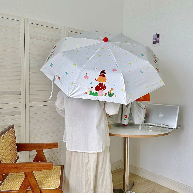 Damen Faltbarer Regenschirm mit verspieltem Design Karnz