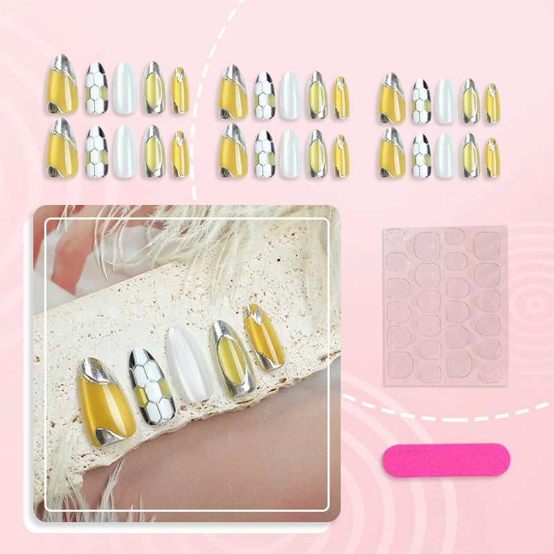 Metallic Akzent Press-On Nagel Set