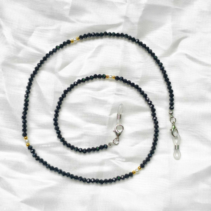 Elegante Brillenhalterkette mit Bunten Perlen Karnz