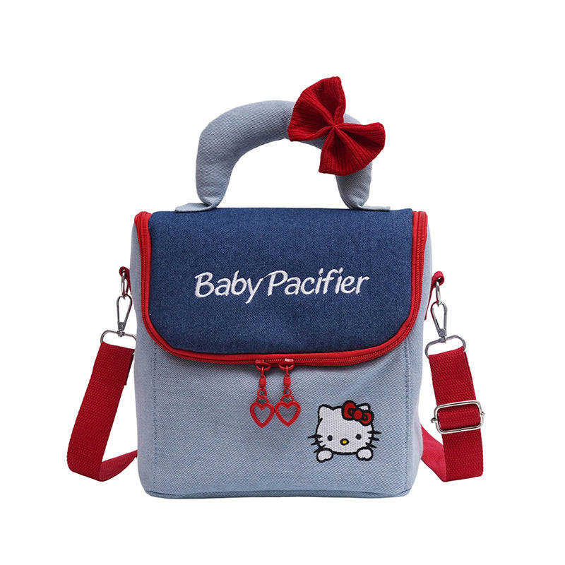 Stylische Denim Schnuller Tasche Karnz