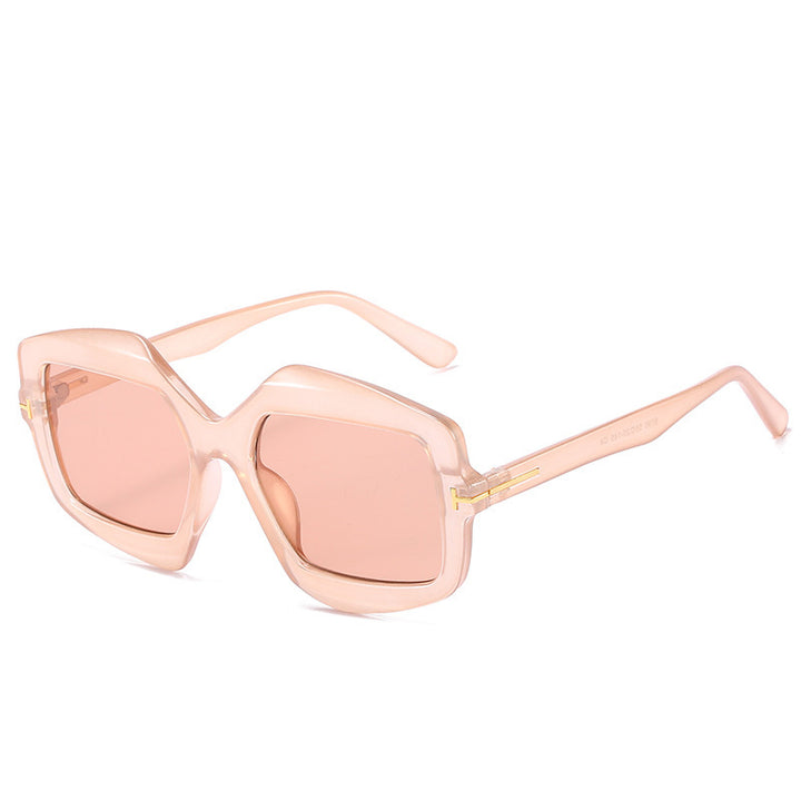 Bold gemusterte hexagonale Sonnenbrille Karnz