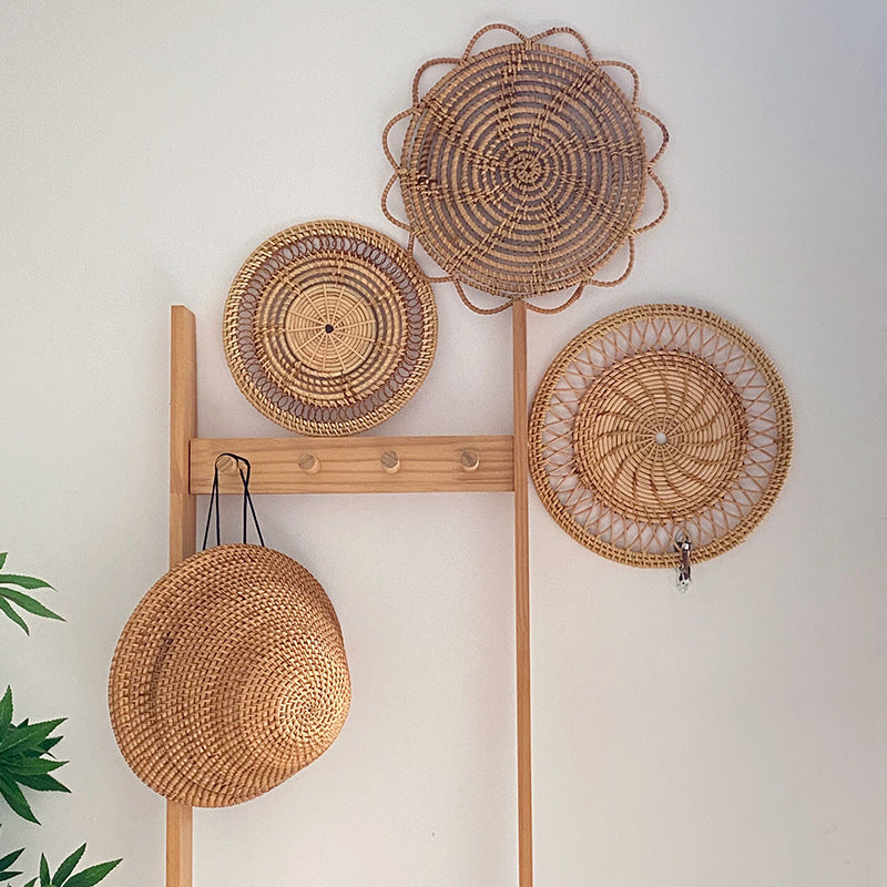 Damen Elegante handgewebte Rattanunterlage Karnz