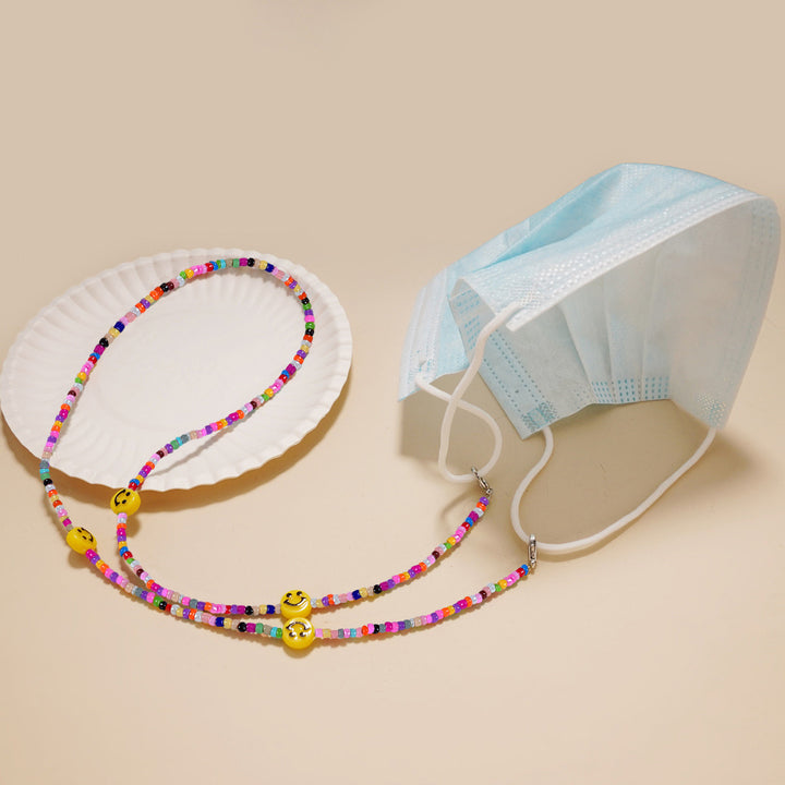 Dekorative Smile Perlenbrille Kette Karnz