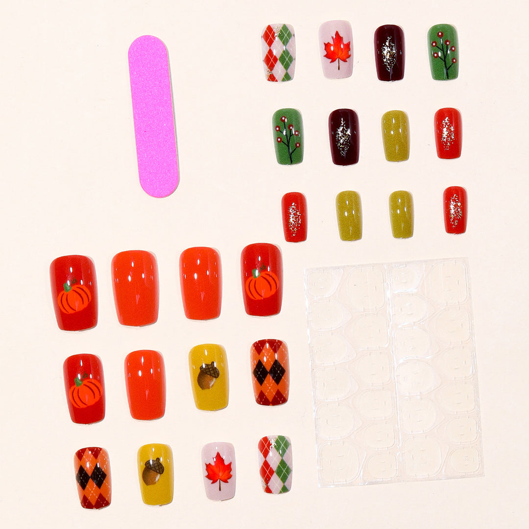 Herbst-Thema 3D Nagelkunst Set Karnz