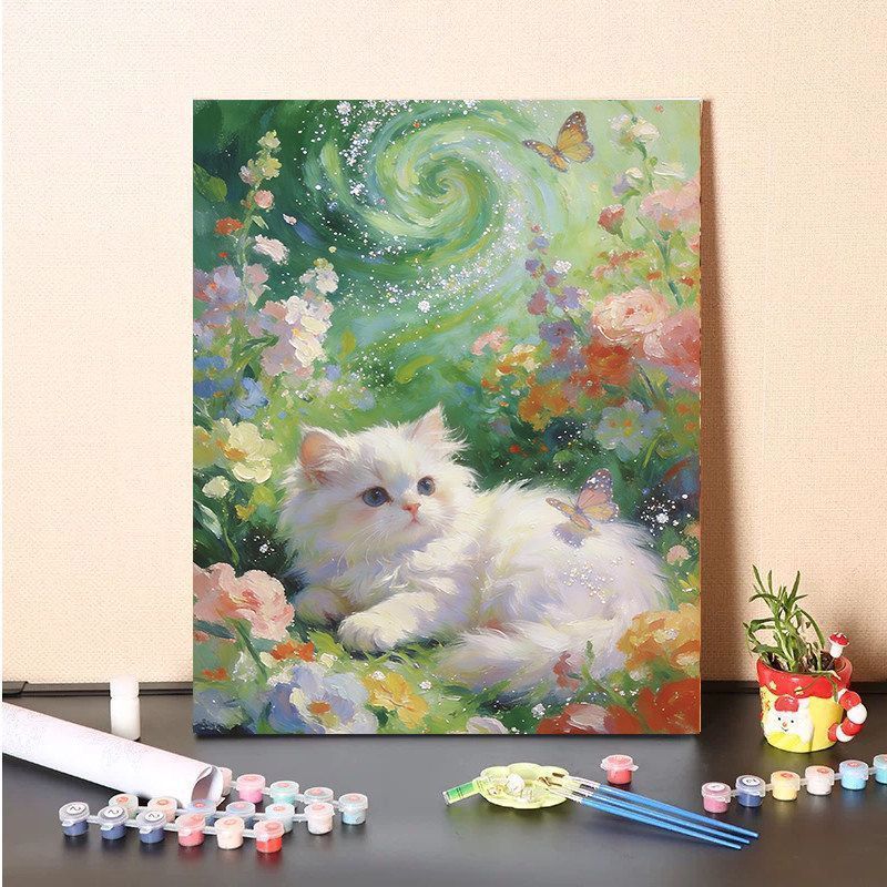 DIY Katzen-Themen Malen Leinwand Kit Karnz