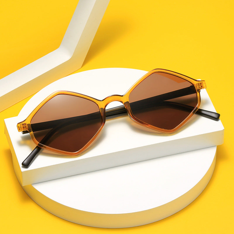 Damen stylische geometrische Sonnenbrille mit elegantem Rahmen Karnz