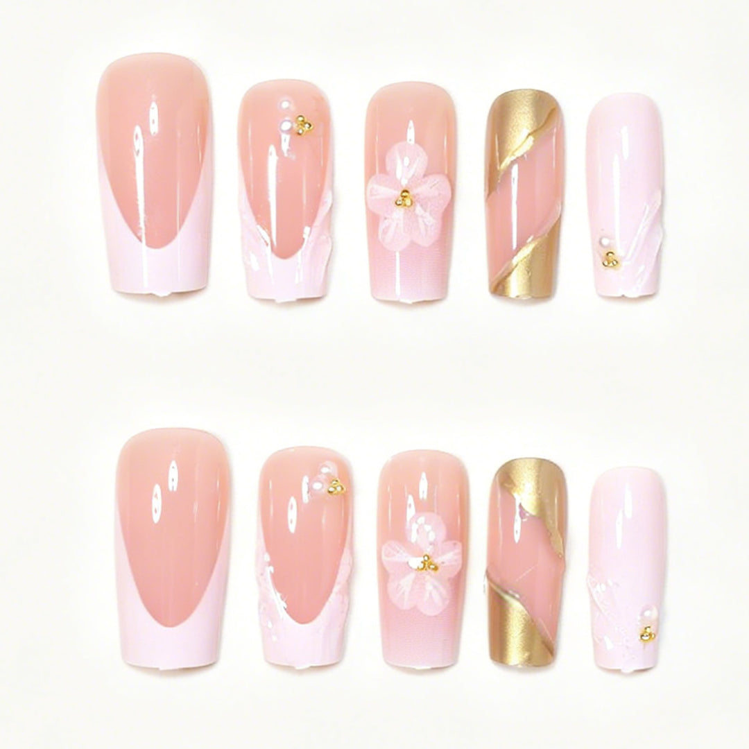 Deluxe Floral Acryl Nagelkunst Set Karnz