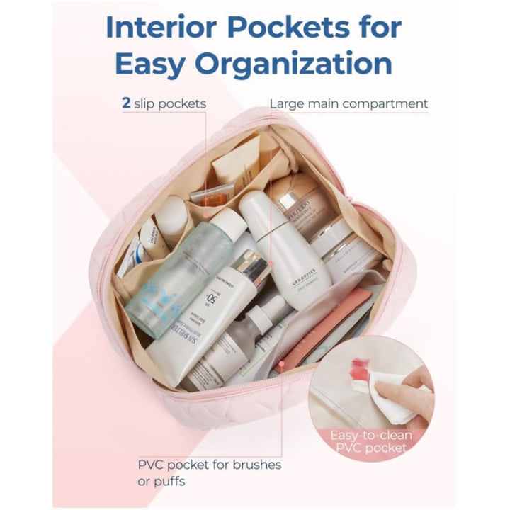 Kosmetik-Organizer Tasche mit Quermuster Karnz