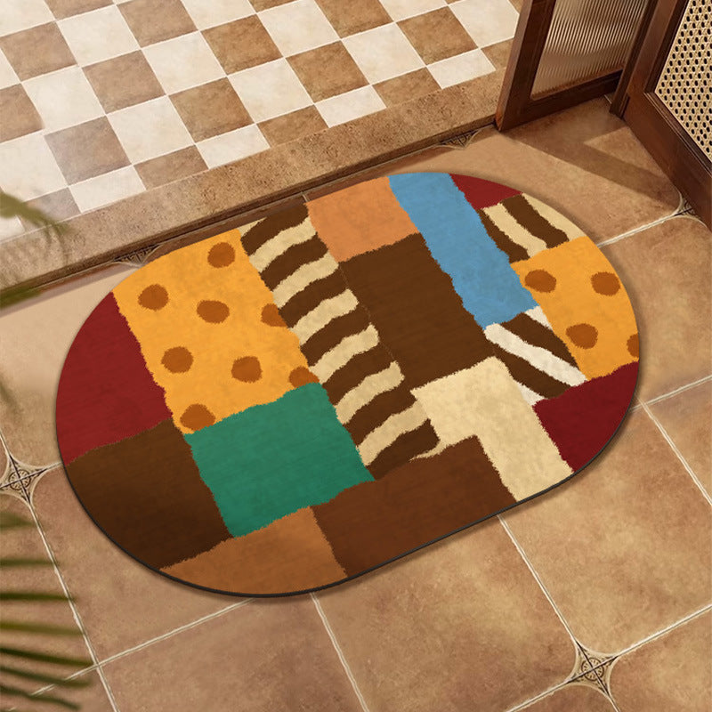 Buntes Patchwork-Design Bodenmatte Karnz