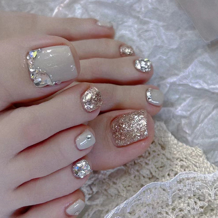 Glamouröses Glitter-Pediküre-Set Karnz