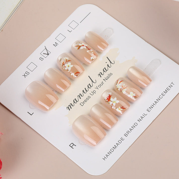 Künstlerisches Floral Press-On Nageldesign Set Karnz