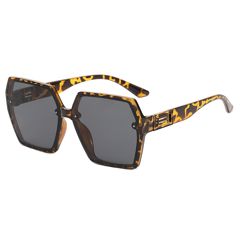 Damen Geometrische Oversized-Sonnenbrille mit modernem Rahmen Karnz
