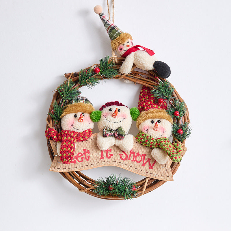 Weihnachtskranz mit Lichtern Karnz
