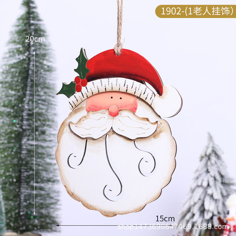 Dekorativer Holz-Santa-Kopf-ornament