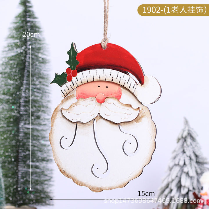 Dekorativer Holz-Santa-Kopf-ornament