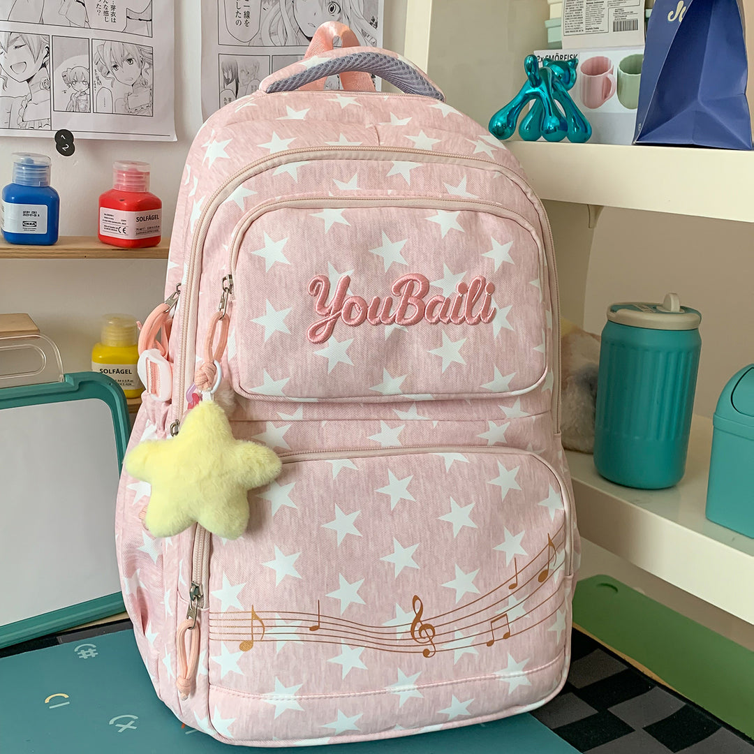 Sternenmuster-Canvas-Rucksack Karnz