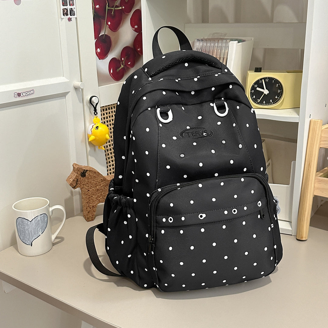 Polka-Dots-Muster-Rucksack mit Zubehör Karnz