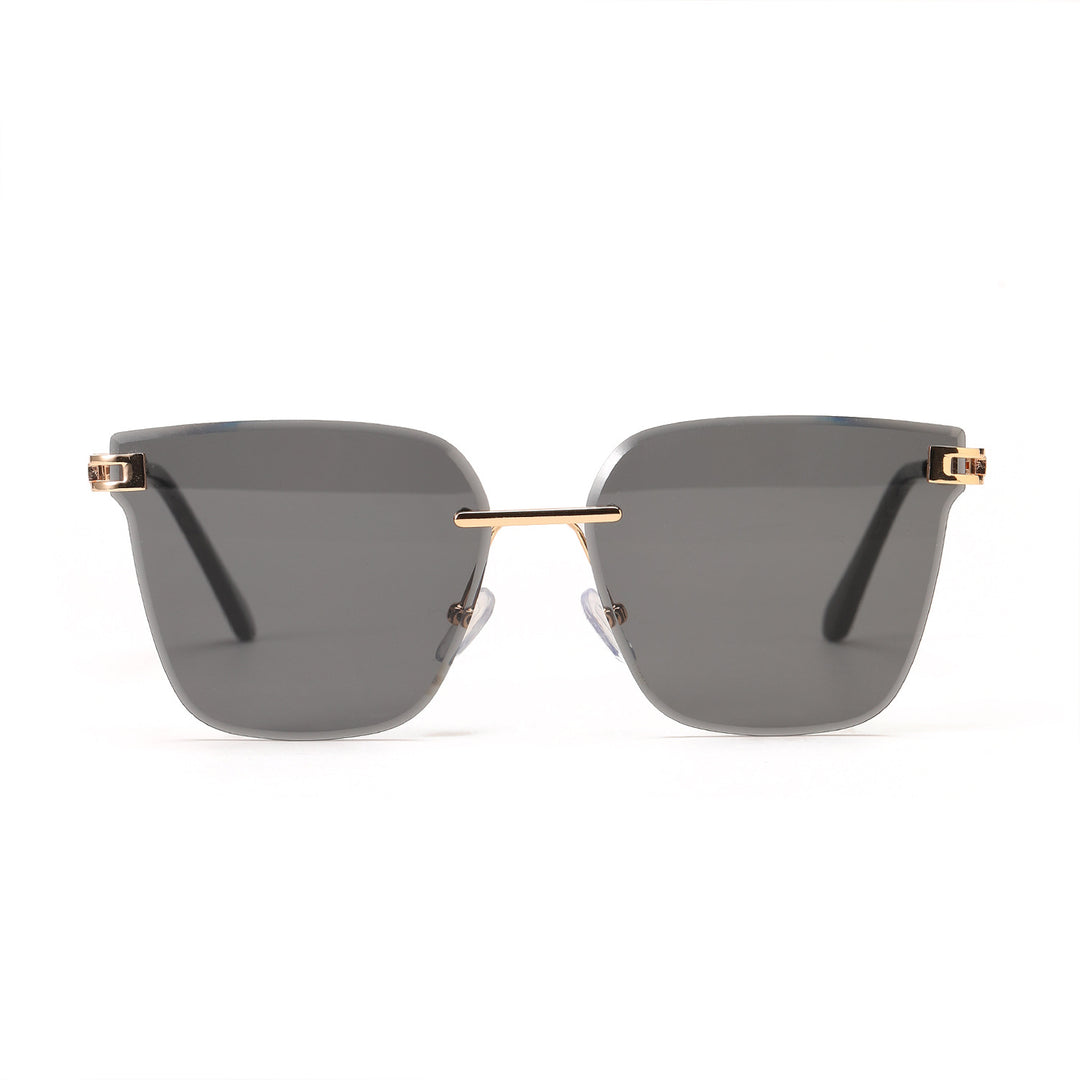 Damen modische Sonnenbrille mit filigranem Rahmen und UV-Schutz Karnz