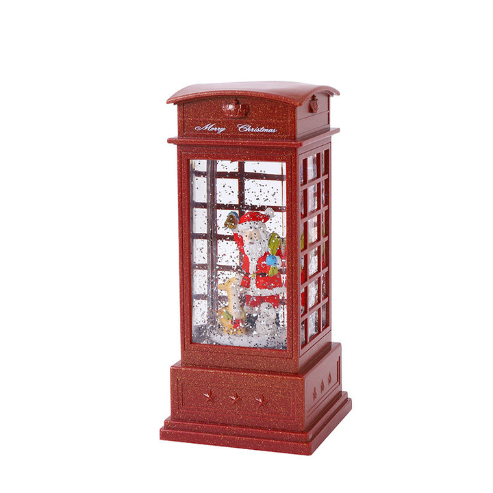 Nostalgische Weihnachtslaterne mit Schneemann-Motiv Karnz