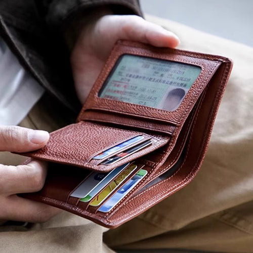 Premium strukturiertes Leder Kartenetui Karnz