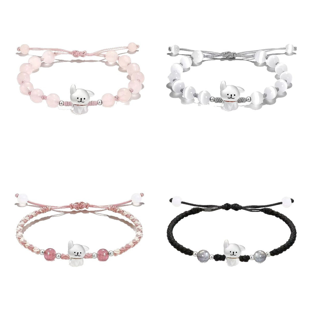 Verspieltes Hund Charm Perlen Armband Karnz