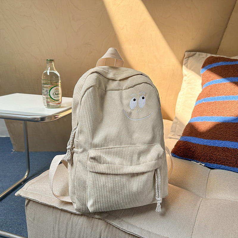 Adorable Cordura-Rucksack mit gesticktem Lächeln