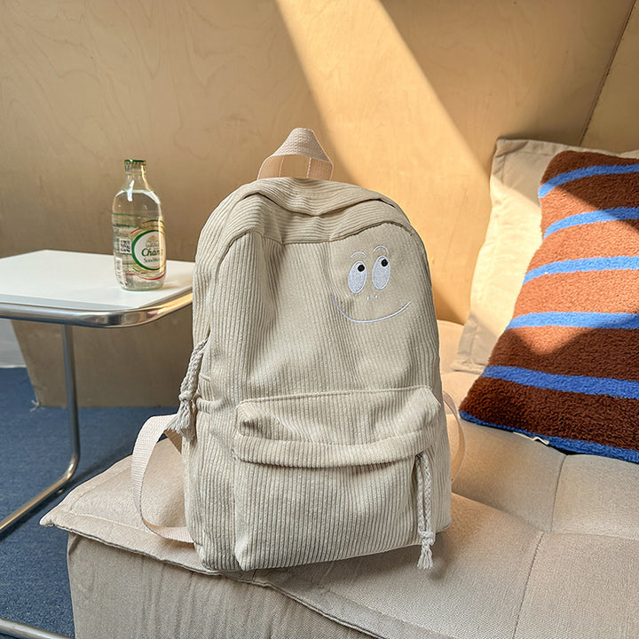 Adorable Cordura-Rucksack mit gesticktem Lächeln