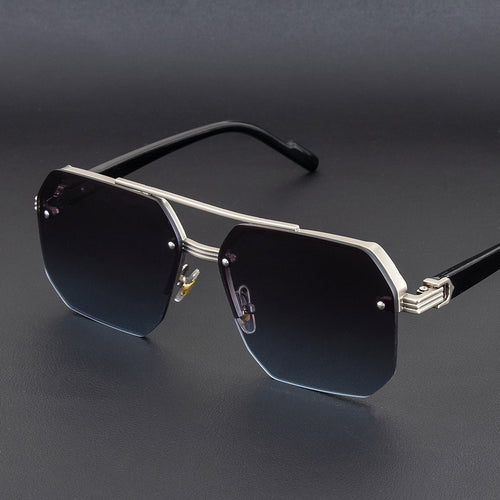 Geometrische Metallrahmen-Sonnenbrille Karnz