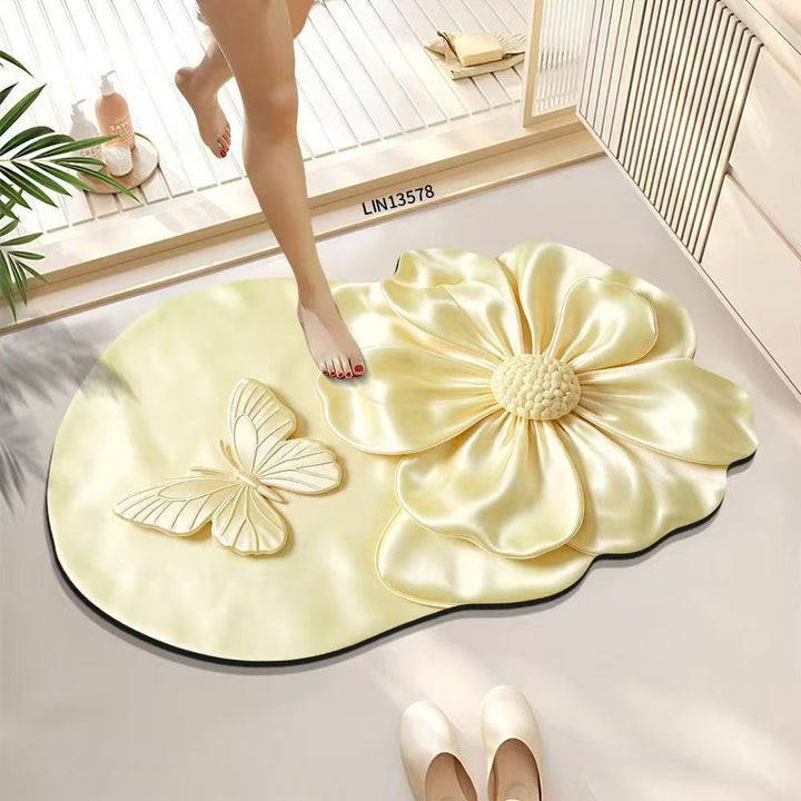 Dekorative florale Badematte