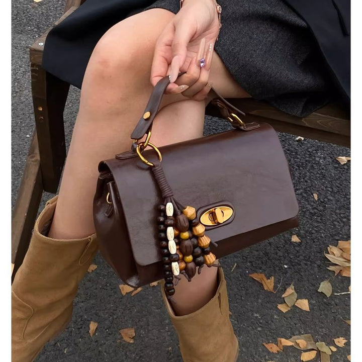 Vintage-inspirierte strukturierte Satchel Karnz