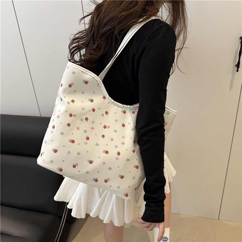 Blumenmuster Einkaufs-Totetasche Karnz