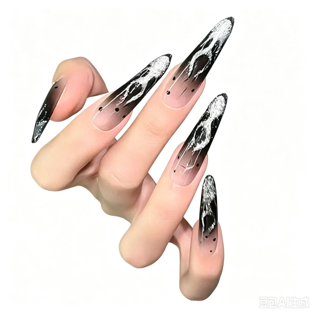 Künstlerisches Langes Stiletto-Nail Art Set Karnz