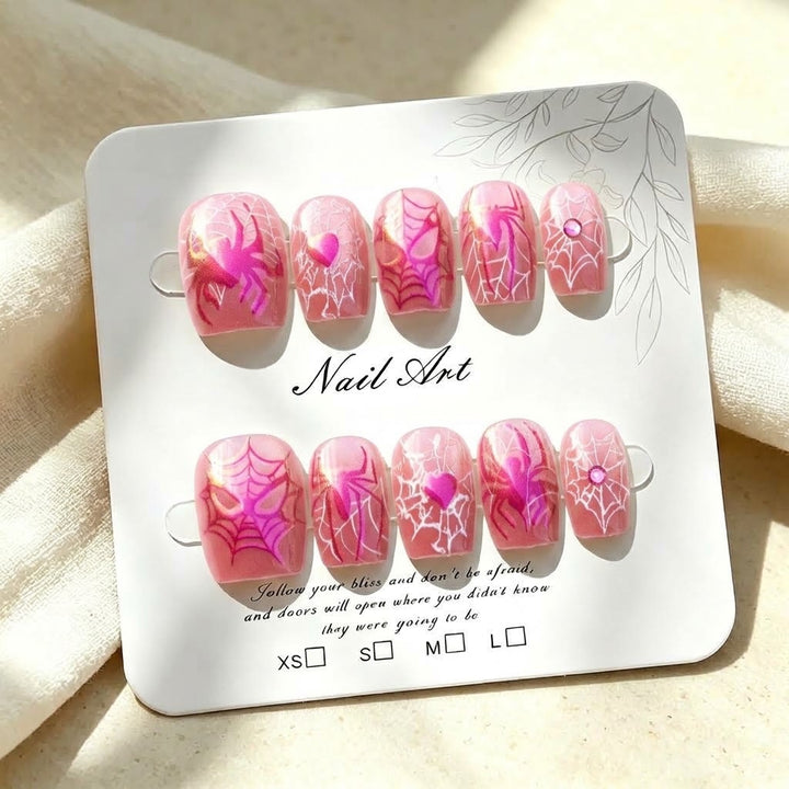 Spider Web Design Press-On Nagelset