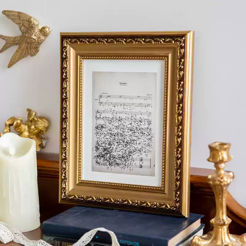 Vintage-inspirierte musikalische Kunstwerkrahmen