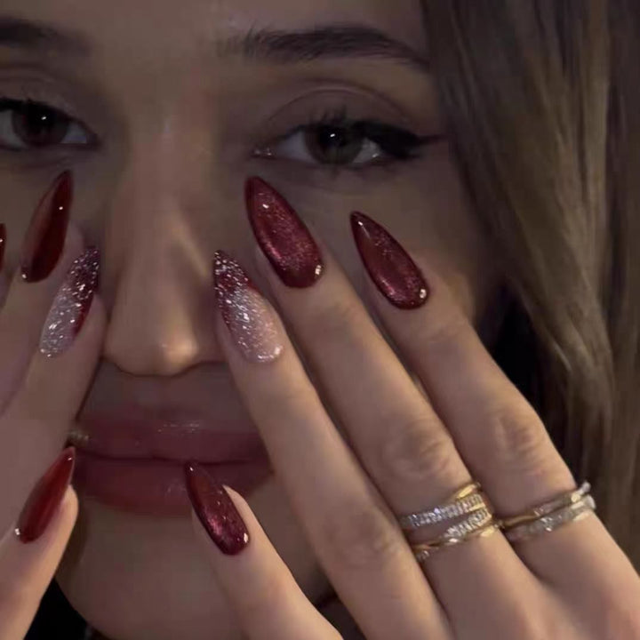 Glitzerndes Stiletto Nagelkunst Set