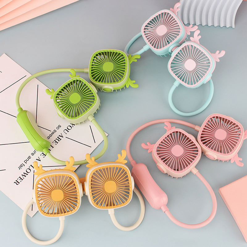Damen tragbarer Halsventilator mit dualem Design Karnz