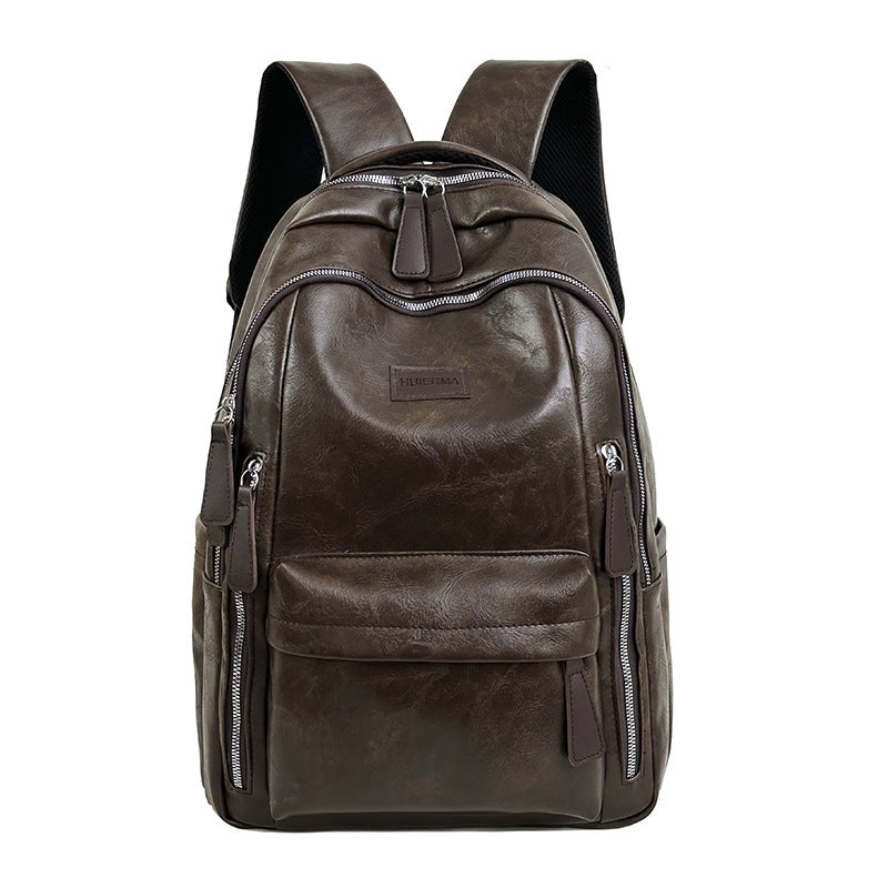 Leder Laptop Rucksack
