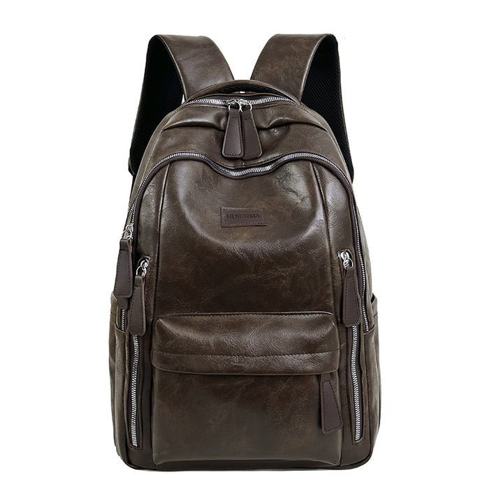 Leder Laptop Rucksack