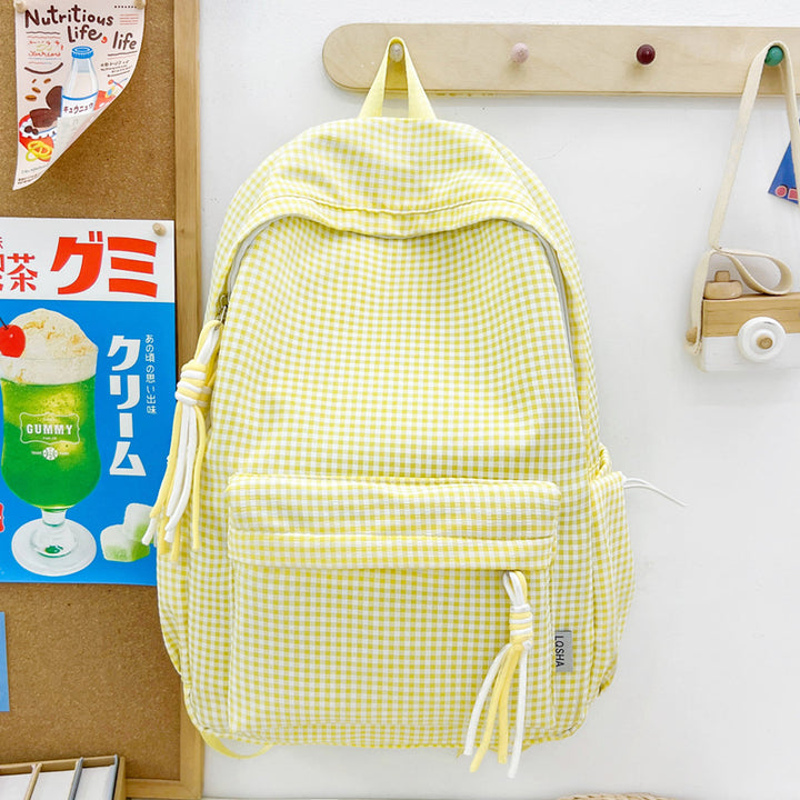 Trendige Karomuster-Rucksack