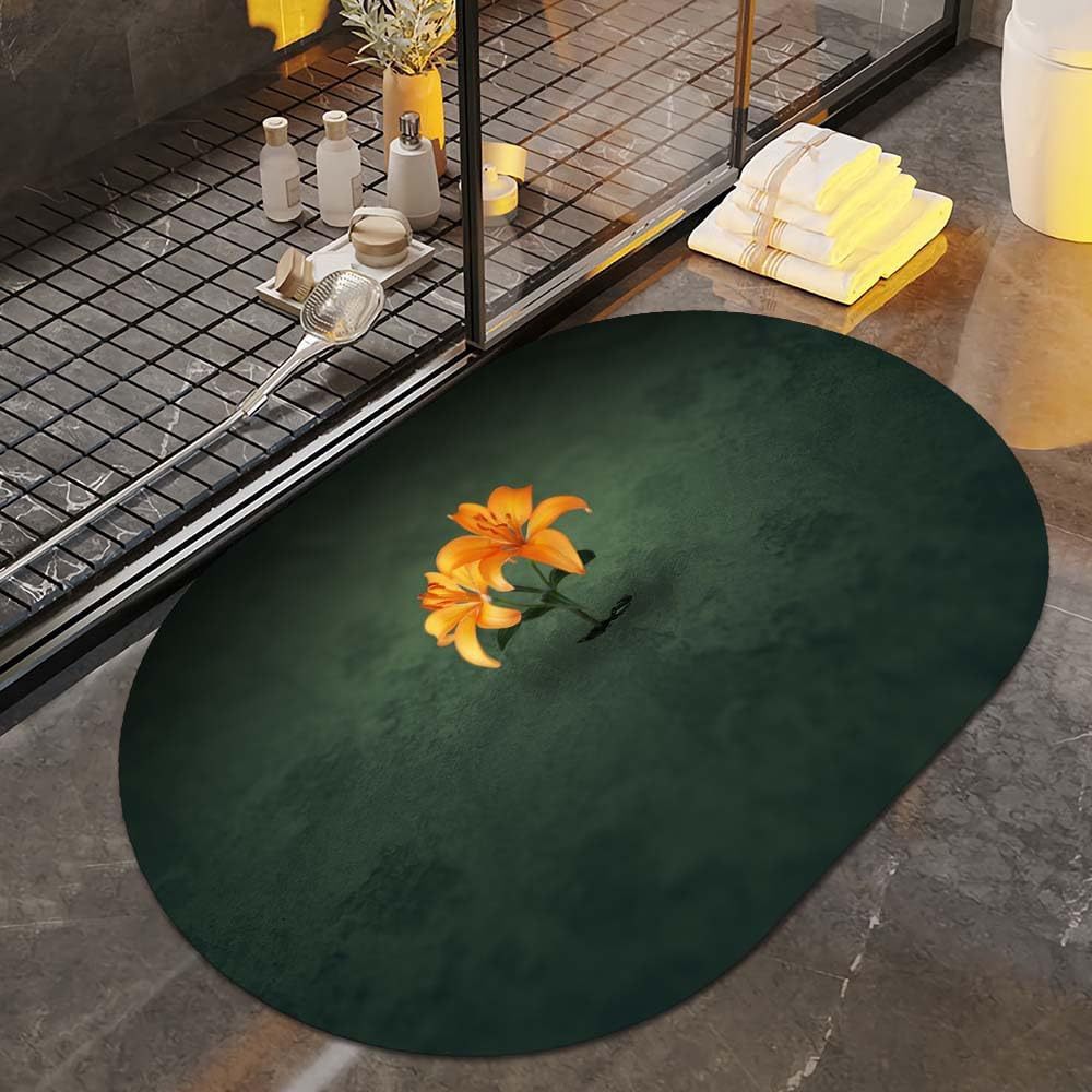 Florale Kunst Badematte Karnz