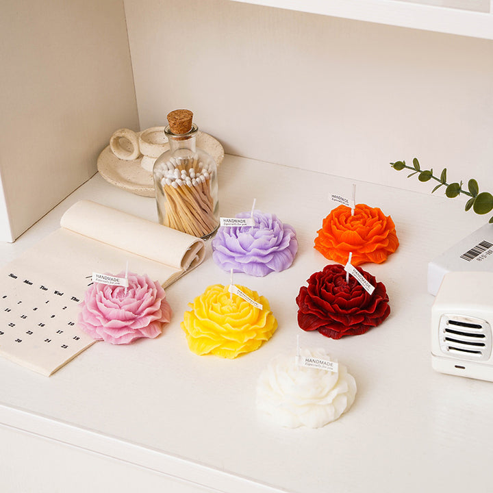 Handgefertigte florale Rosenseife mit skulptiertem Blütendesign
