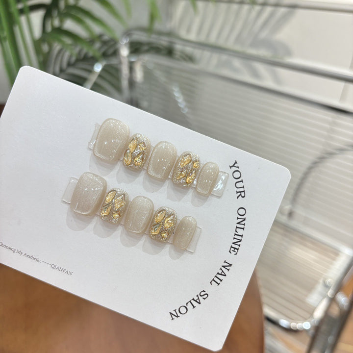 Kunstnagel Spitzen mit Glitzer und Strass Karnz