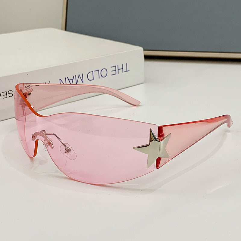 Damen modische Sonnenbrille mit künstlerischem Sternenakzent Karnz