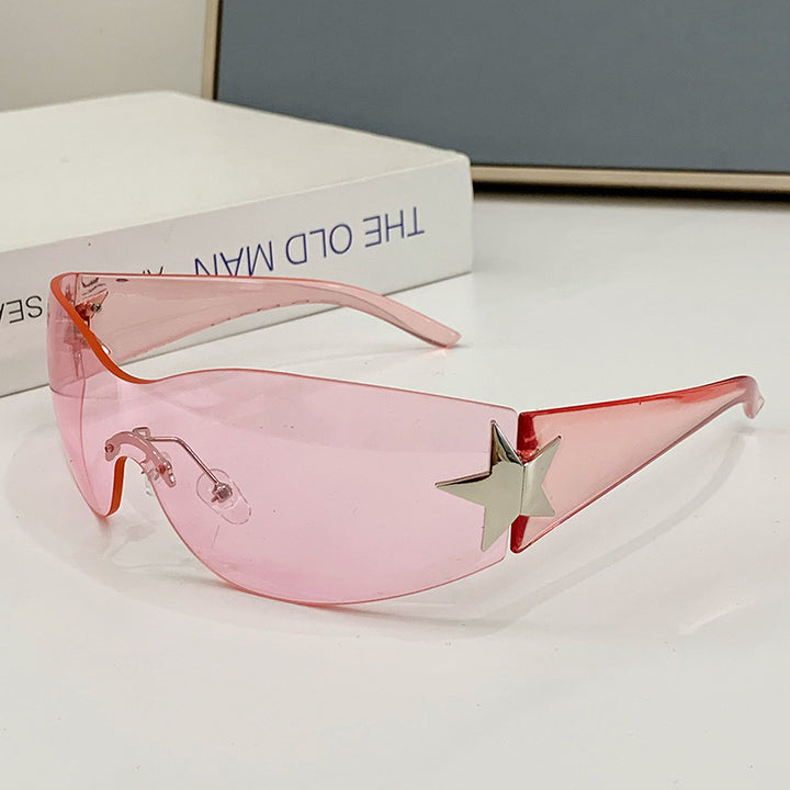 Damen modische Sonnenbrille mit künstlerischem Sternenakzent Karnz