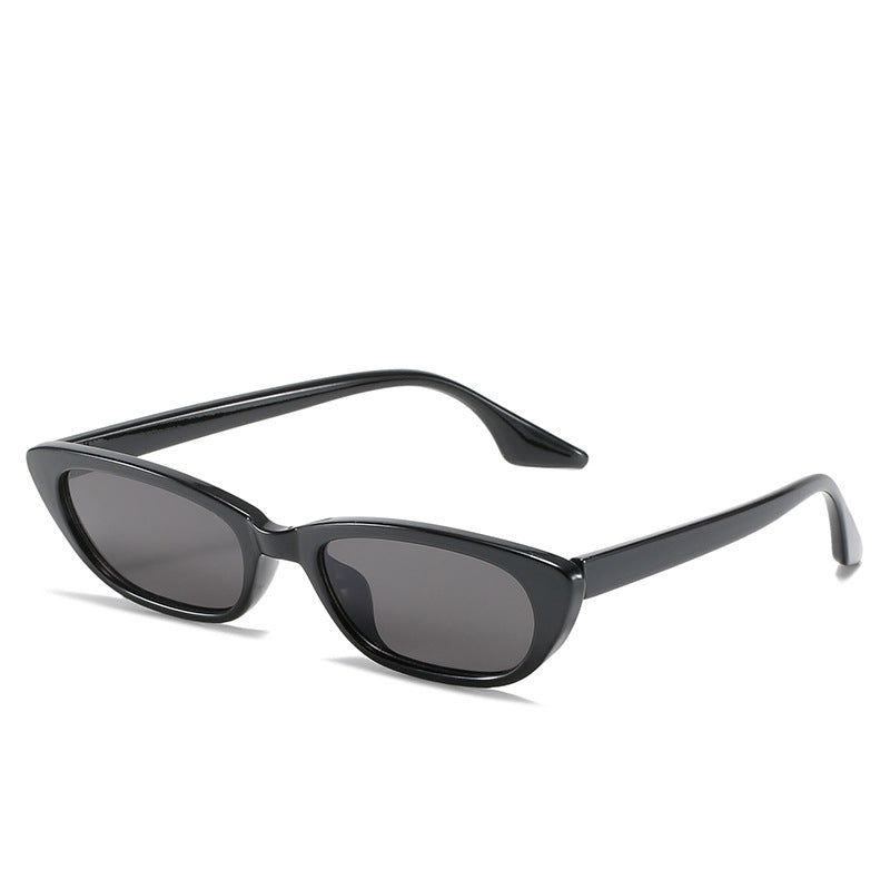 Damen moderne Sonnenbrille im angesagten Cat-Eye-Stil mit transparentem Rahmen Karnz