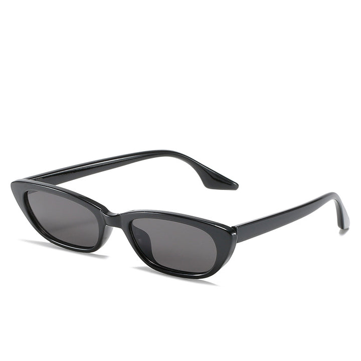 Damen moderne Sonnenbrille im angesagten Cat-Eye-Stil mit transparentem Rahmen Karnz